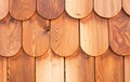 Wooden shingles detail Royalty Free Stock Photo