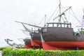 Wooden ship replica, medieval caravel