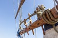 Wooden ship sail detail Royalty Free Stock Photo
