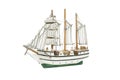 Wooden ship toy model Royalty Free Stock Photo