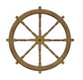 Wooden ship wheel