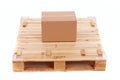 Wooden shipping pallet