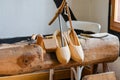 Wooden shoes, clogs production