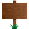 Wooden sign board in vector Royalty Free Stock Photo