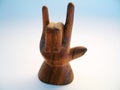 Wooden Sign Language Symbol Royalty Free Stock Photo