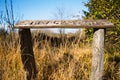 Wooden sign in nature. Royalty Free Stock Photo