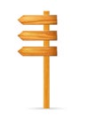Wooden sign post