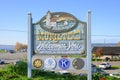 Wooden sign with text Welcome to Mukilteo