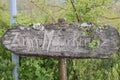 wooden sign to the hilltop cross: Maarkreuz