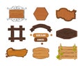 Wooden sign, various shapes, colors, textures of wood and metal.