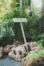 Wooden sign in wedding ceremony Royalty Free Stock Photo