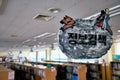 Wooden sign written `Search Information` in Korean at a library in an elementary school in South Korea