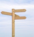 A wooden signpost Royalty Free Stock Photo