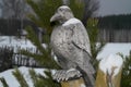 Wooden silver bird