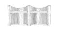 Wooden sketch fence