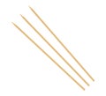 Wooden skewer with pointed tip. Disposable bamboo thin long skewer. Chopsticks. Chinese food sticks. Wooden toothpick