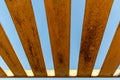 Wooden slat roof Royalty Free Stock Photo