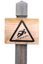 Wooden Slippery Surface sign