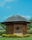 Wooden small house and blue sky Royalty Free Stock Photo