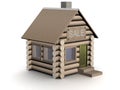 Wooden small house. The isolated illustration.