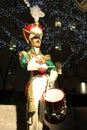 Wooden soldier drummer Christmas decoration at the Rockefeller Center in Midtown Manhattan