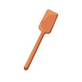 Wooden spatula. Kitchen utensil, cooking tool. Wood ware, kitchenware for baking, culinary item. Flat cartoon graphic