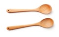 Wooden Spatula and Ladle Set on White Background