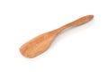 Wooden spatula for spices, tea isolated on a white background