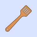 Wooden Spatula spoon Vector illustration Icon Kitchen cooking spatula