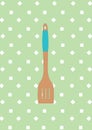 Wooden spatula. Vector illustration decorative background design