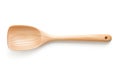 Wooden spatula on white background