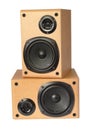 Wooden speaker box Royalty Free Stock Photo