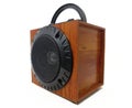 Wooden Speaker With Handle On The White Background Royalty Free Stock Photo