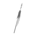 Wooden spear with metal tip.Mongol Tatar national weapon.Mongolia single icon in monochrome style vector symbol stock