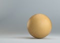 Wooden sphere on gray background