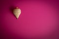 Wooden spinning top on background Royalty Free Stock Photo