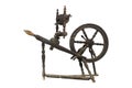 Spinning Wheel For Making Yarn From Wool Fibers. Vintage Rustic Royalty Free Stock Photo