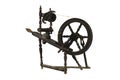 Spinning Wheel For Making Yarn From Wool Fibers. Vintage Rustic Royalty Free Stock Photo