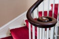 Wooden spiral handrail