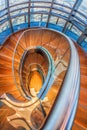 Wooden spiral staircase Royalty Free Stock Photo