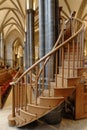 Temple, london, england: spiral staircase, Temple Church, London