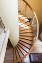 Wooden spiral staircase