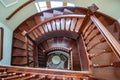 A wooden spiral staircase Royalty Free Stock Photo