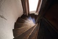 Wooden spiral stairs