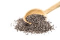 Wooden spoon with chia seeds