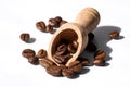 Wooden spoon and Coffee beans