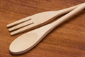 Wooden Spoon and fork Royalty Free Stock Photo