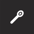 wooden spoon icon. Filled wooden spoon icon for website design and mobile, app development. wooden spoon icon from filled sauna