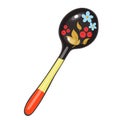 Wooden spoon isolated on a white background. Vector graphics Royalty Free Stock Photo
