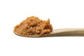 Wooden spoon with Japanese miso Royalty Free Stock Photo